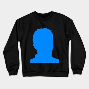 Short haired man looking right after turning blue. Crewneck Sweatshirt